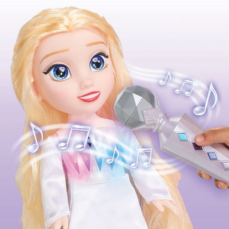 rendering Tanke Nu Disney Frozen 2 Elsa Sing-along dukke med mikrofon - 38 cm 220006