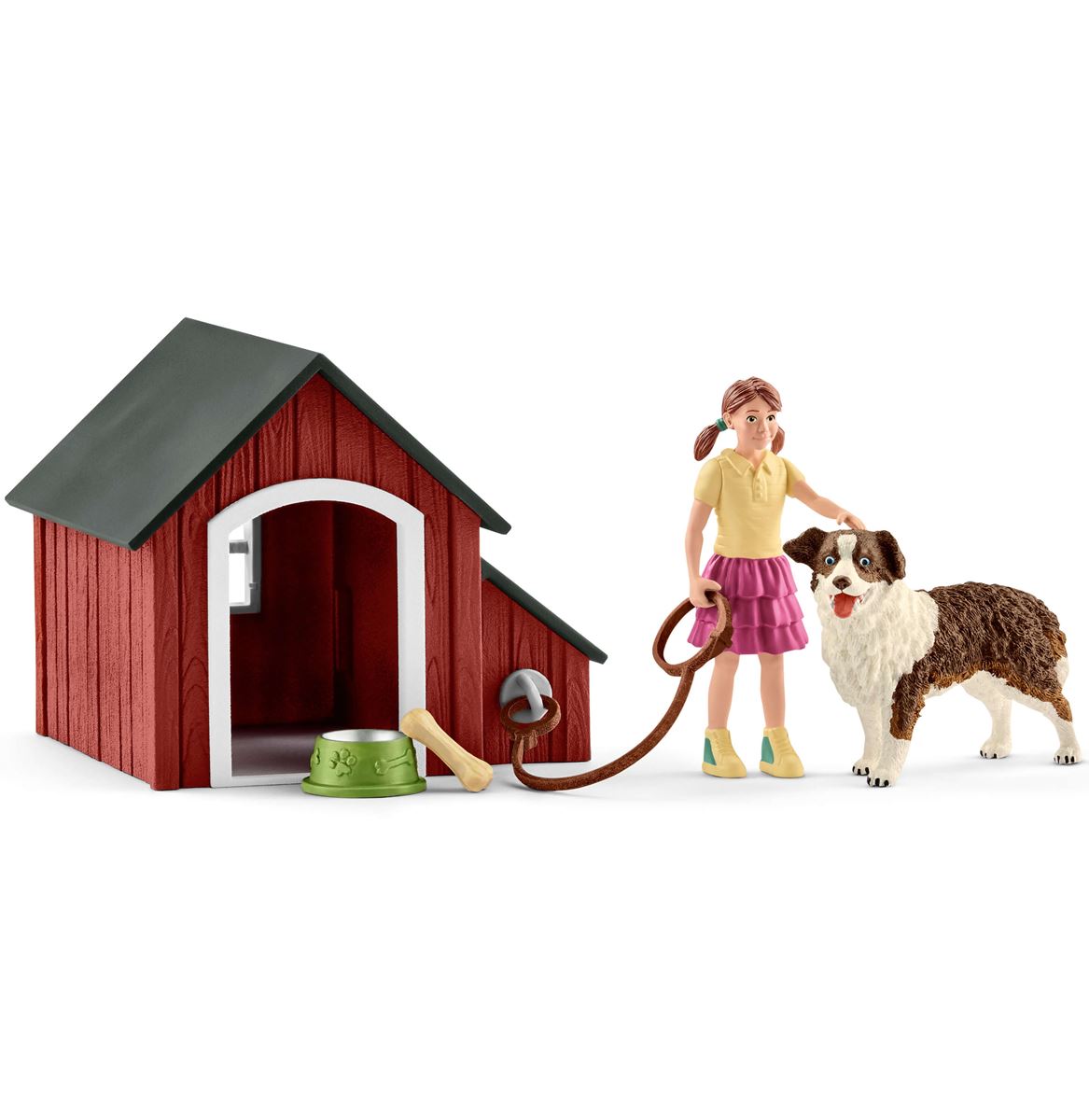 Håbefuld udkast Kejserlig Schleich Farm World Hundehus med hund og figur 42376