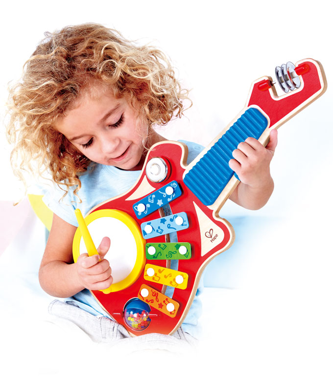 6-i-1 guitar til børn - musiklegetøj med 6 instrumenter 5937