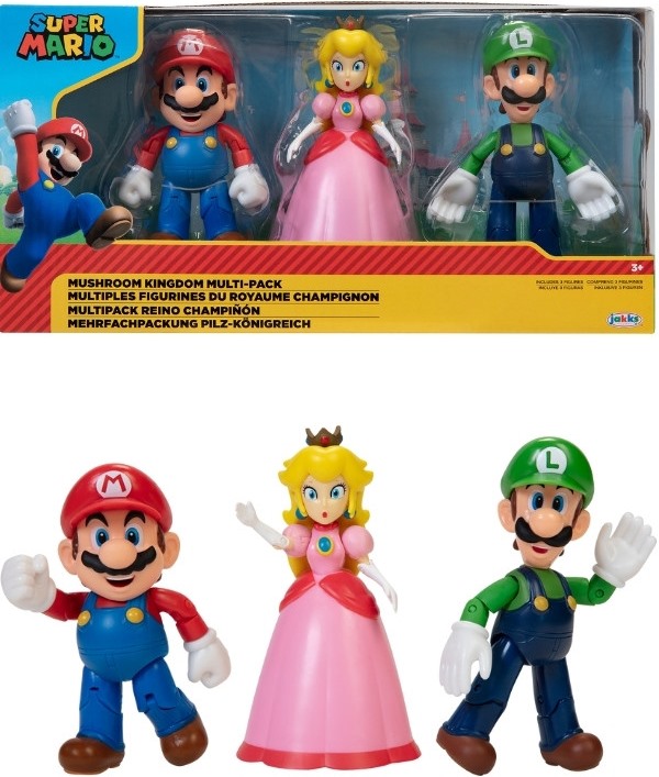 Nintendo Super Mario Mushroom Kingdom 3-pack Diorama figurer