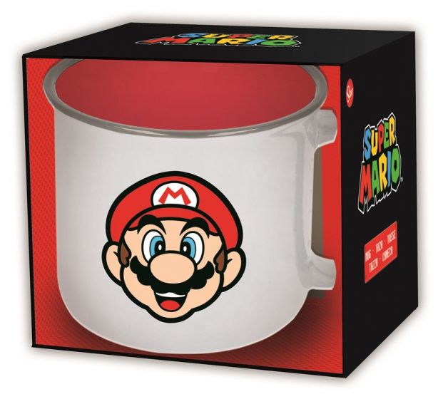 Super Mario stort keramikk krus med hank i gaveeske - 415 ml