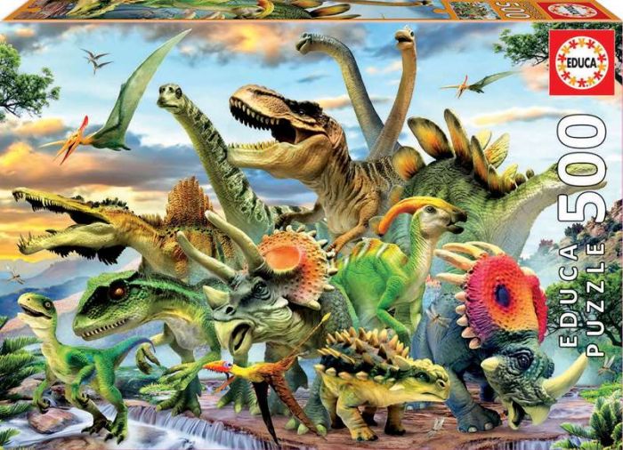 Educa Puslespill 500 brikker - Dinosaurs