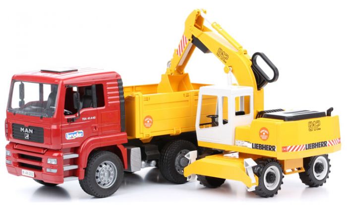 Bruder 02751 - lastbil och grävmaskin 