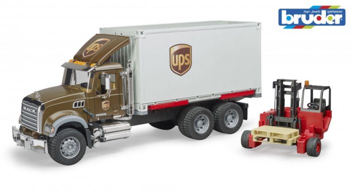 Bruder Mack UPS lastebil med pallestabler - 02828