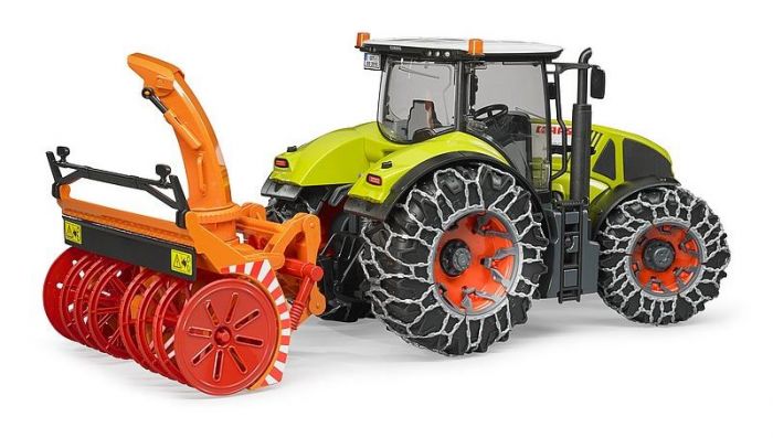 Bruder Claas Axion 950 traktor med snökedjor och snöslunga - 03017