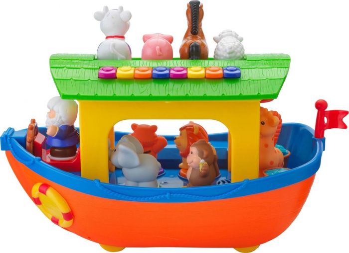 Kiddieland Noahs Ark aktivitetsleksak med 10 djurfigurer och spännande ljud