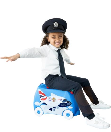 Trunki resväska för barn 18 liter - Amelia Aeroplane