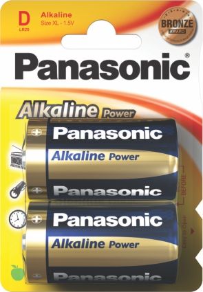 Panasonic D-batterier - 2 pak (1.5V/LR20)