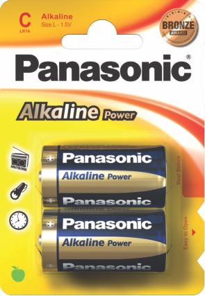 Panasonic C batterier - 2 pakning (LR14)