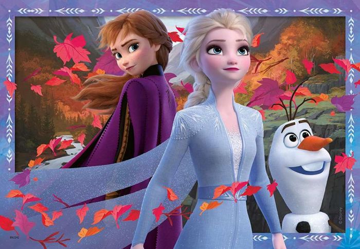 Ravensburger Disney Frozen puslespill 2x24 brikker - Elsa, Anna og Olaf - Kristoffer, Svein og Olaf