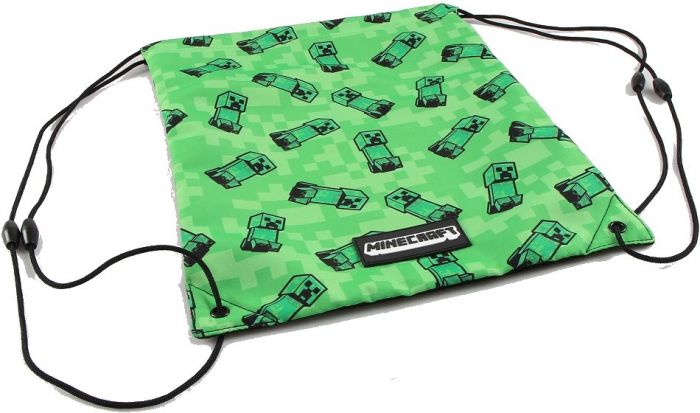 Minecraft gymnastikpose 32x41 cm - grøn med Creepers