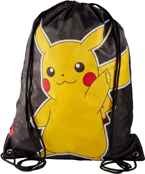 Pokemon gympapåse 35x45 cm - svart med Pikachu