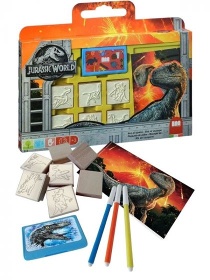 Multiprint Jurassic World Window Box Stempelsett - med album
