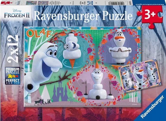 Ravensburger Disney Frozen puslespill 2x12 brikker - Alle elsker Olaf