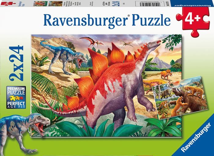 Ravensburger puslespill 2x24 brikker - Jurassic wildlife