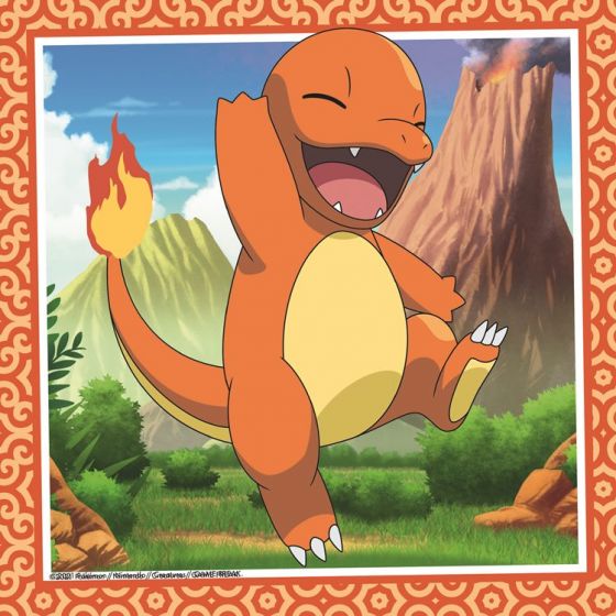 Ravensburger Pokémon puslespill 3x49 brikker - Bulbasaur, Charmander og Squirtle
