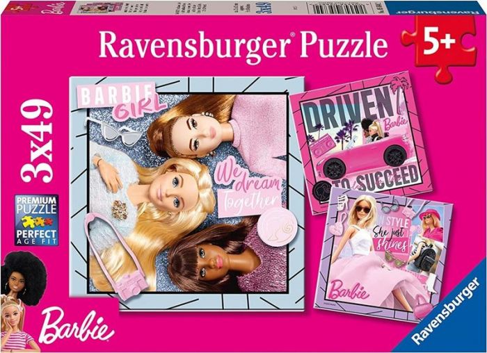Ravensburger Barbie Puslespil 3x49 brikker - Barbie Girl