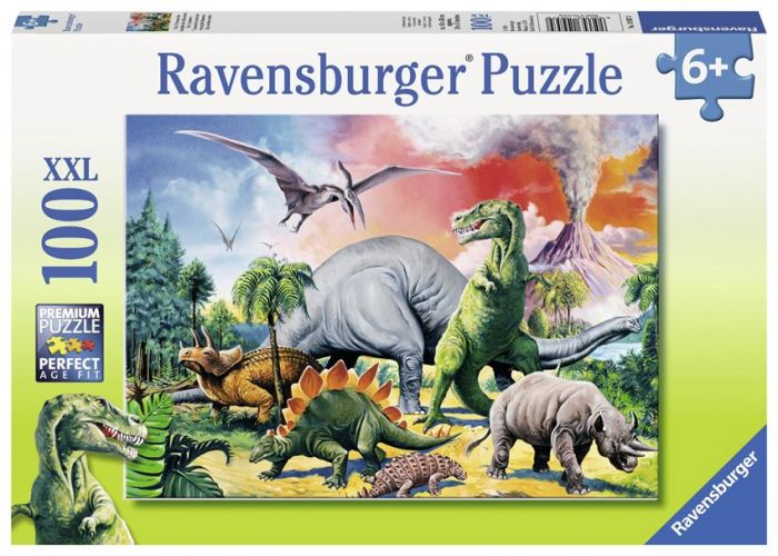Ravensburger puslespill 100 brikker - blant dinosaurene