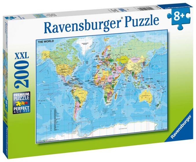 Ravensburger puslespill 200 brikker - verdenskart