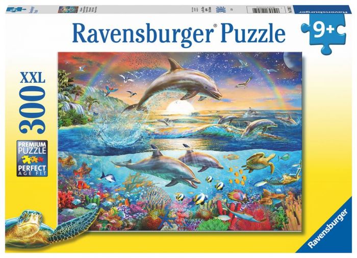 Ravensburger XXL puslespil 300 brikker - delfinernes paradis