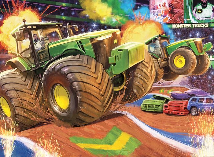 Ravensburger XXL puslespill 100 brikker - John Deere Big Wheels - traktor