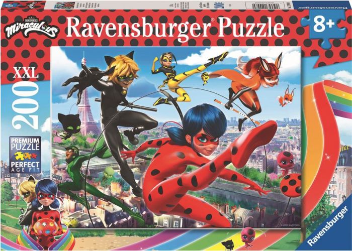 Ravensburger Miraculous XXL puslespill 200 brikker - Ladybug og venner