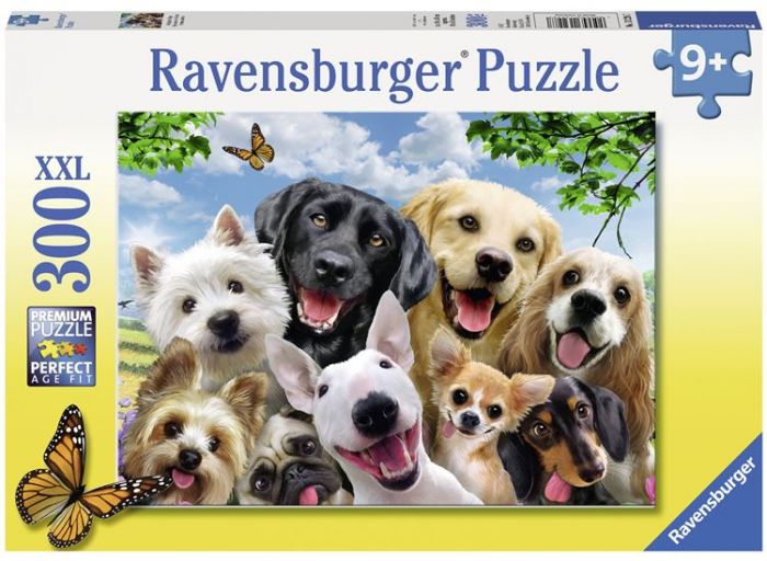 Ravensburger XXL puslespill 300 brikker - 9 morsomme hunder