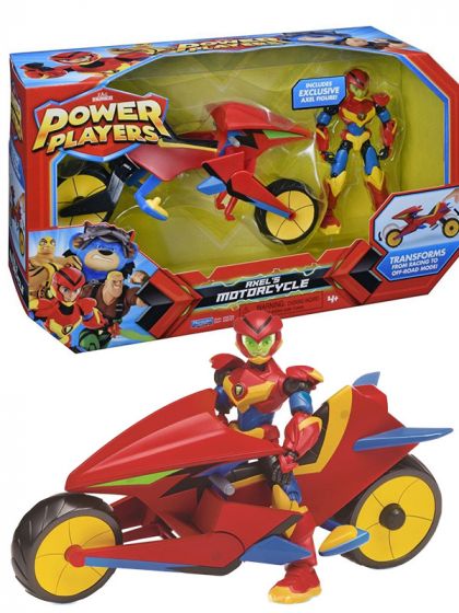 Power Players Axel's Motorsykkel med Axel - actionfigur og kjøretøy