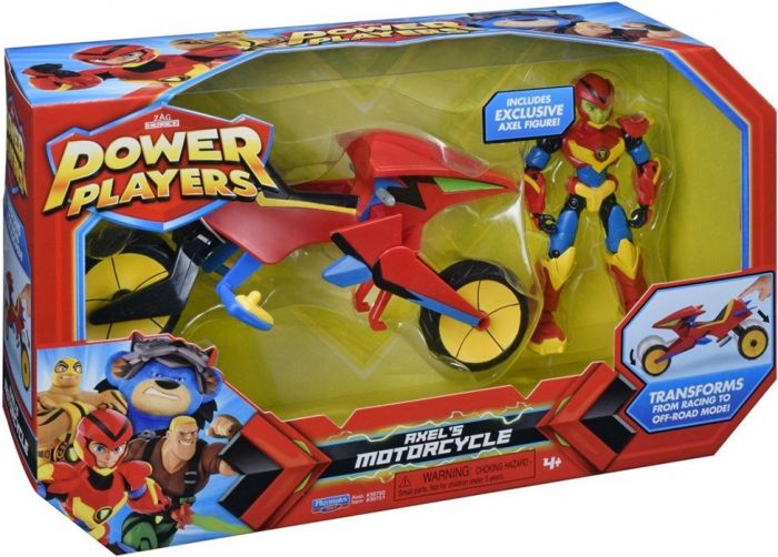 Power Players Axel's Motorsykkel med Axel - actionfigur og kjøretøy