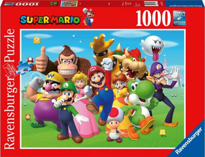 Ravensburger Super Mario puslespill 1000 brikker - venner og fiender