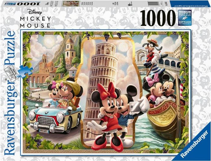 Ravensburger Disney Mikke Mus puslespill 1000 brikker - På ferie i Italia