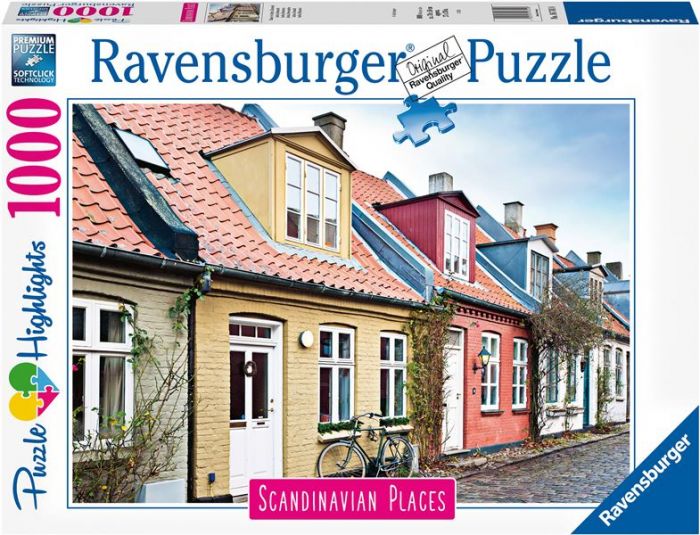 Ravensburger puslespill 1000 brikker - Hus i Århus, Danmark