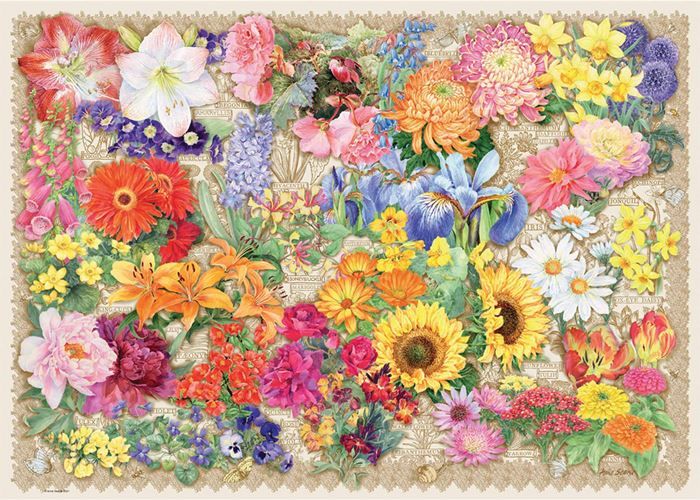 Ravensburger puslespill 1000 brikker - blomstrende blomster
