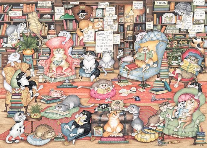 Ravensburger puslespill 1000 brikker - Crazy Cats Bookclub