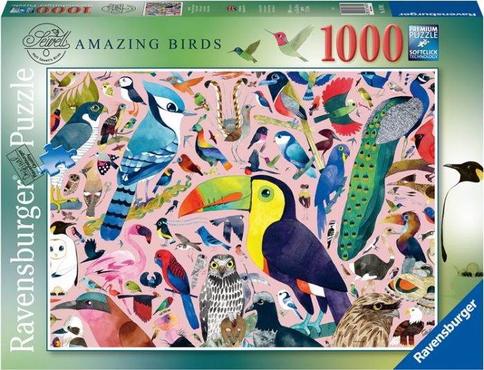 Ravensburger pussel 1000 bitar - Matt Sewell's fantastiska fåglar