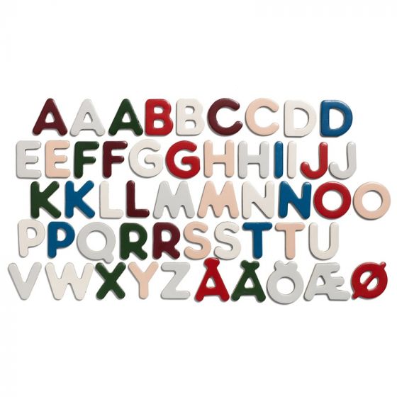 Micki Senses magnetbokstaver i tre - nordisk alfabet - 51 deler