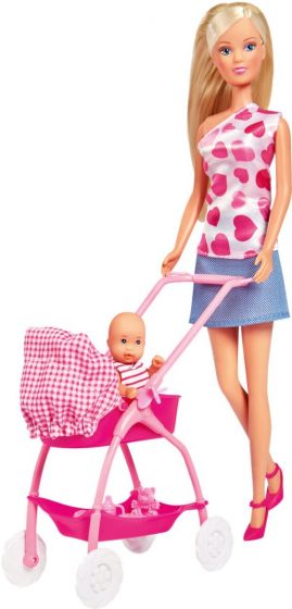 Steffi Love nyfødt baby dukkesett - dukke med baby og tilbehør