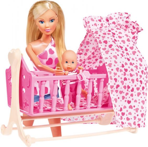 Steffi Love nyfødt baby dukkesett - dukke med baby og tilbehør