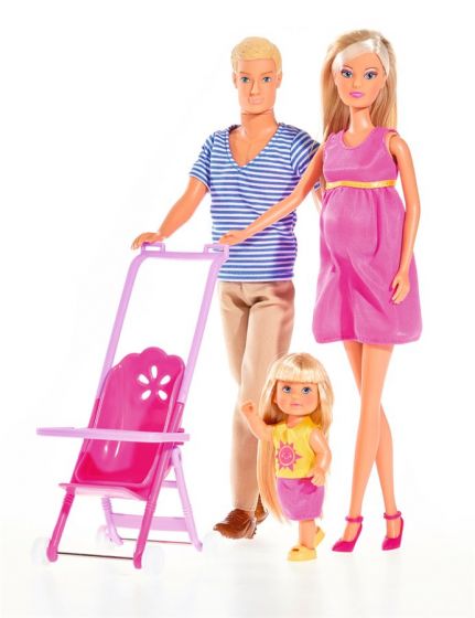 Steffi Happy Family - dukkesett med tilbehør