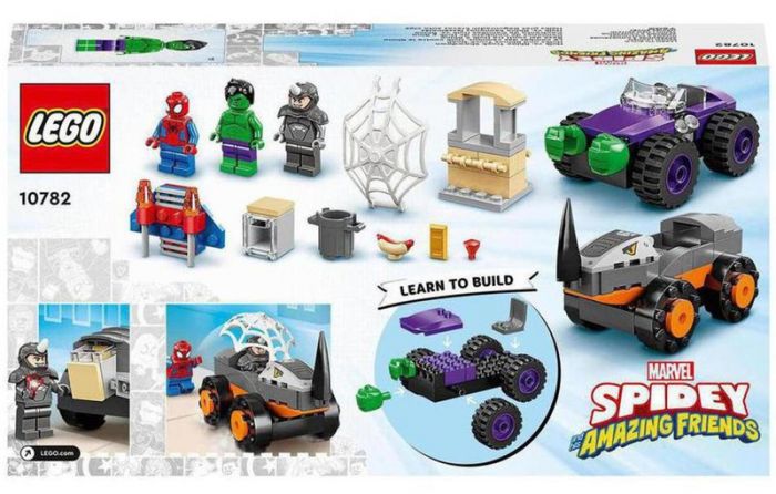 LEGO Super Heroes 10782 Marvel Spidey og de fantastiske vennene hans vs. Oppgjør mellom Hulk og Rhino-truck
