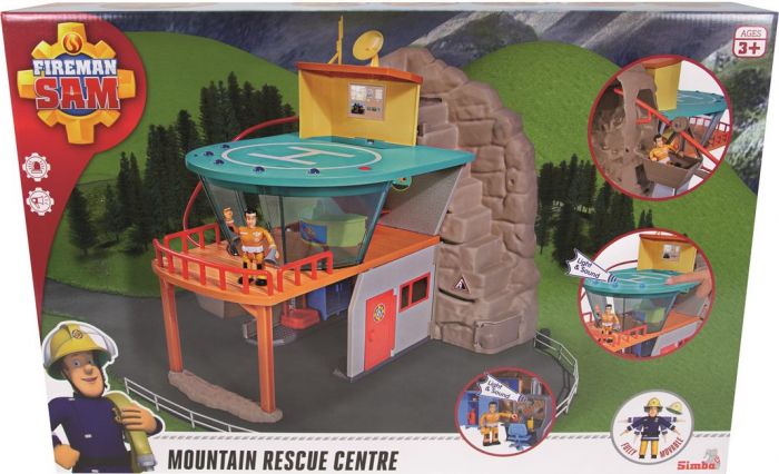 Brannmann Sam Mountain Rescue Redningssenter med lys og lyd - med 1 figur