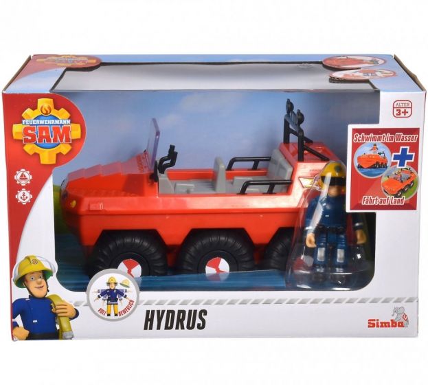 Brandman Sam Hydrus med figur - flyter och kan användas i vatten