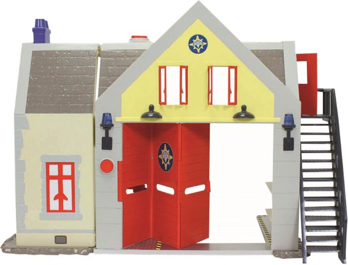 Brandmand Sam brandstation med lys og lyd - med 1 figur og tilbehør - 30 cm