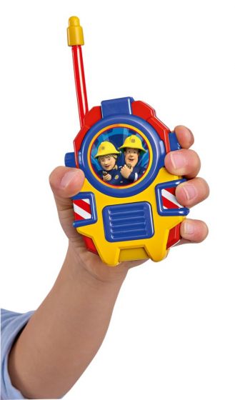 Brannmann Sam brannredningssett med walkie-talkie, lommelykt og blå vest