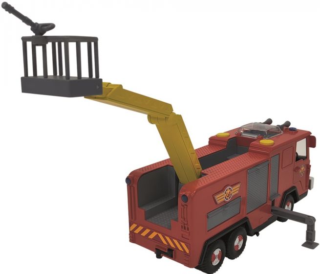 Brannmann Sam Jupiter brannbil med lys og lyd - med Sam-figur og hund inkludert - 31 cm høy