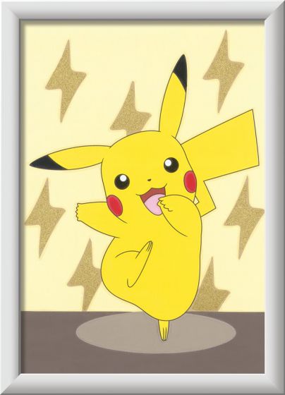 CreArt Pokémon malesett med forhåndstrykt lerret og akrylmaling - Pikachu