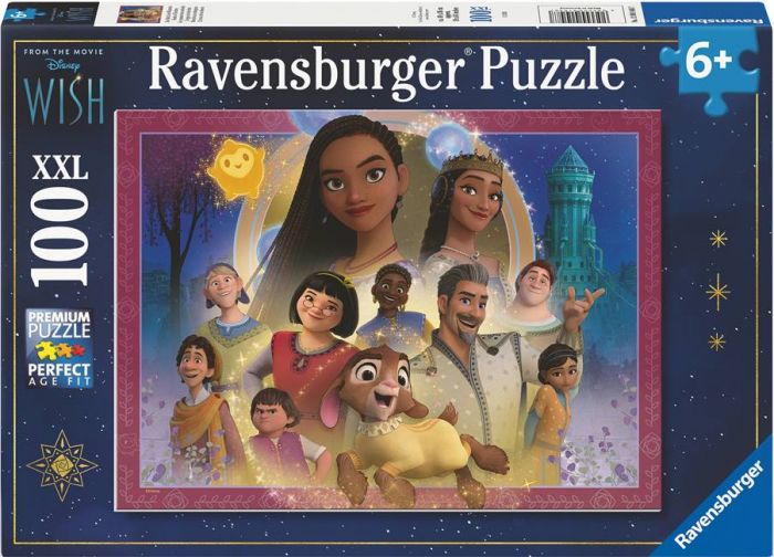 Ravensburger puslespil 100 brikker - Disney Wish karakterer