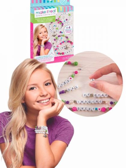Make It Real Block ‘N Rock Charm Bracelets - bokstavperler, charms og perler