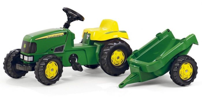 Rolly Toys rollyKid: John Deere traktor med anhænger - fra 2-5 år