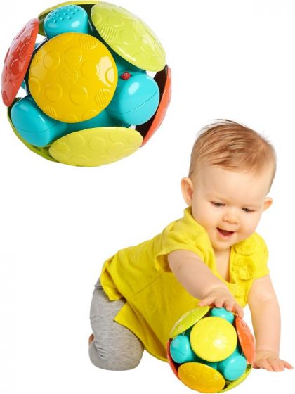 Oball Wobble Bobble ball - aktivitetsleksak för baby - med ljud och rörelser
